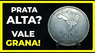 20 CRUZEIROS 1972 - MOEDA DE PRATA ALTA - MOEDA ESCASSA