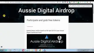 Aussie Digital - Airdrop! Вы можете заработать более 10000 токенов, стоимостью 100 $!