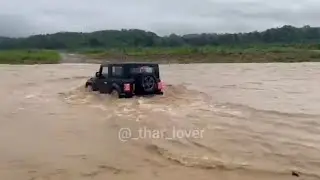 2020 Mahindra Thar  Crossing Deep Water River||Water Wading||@_thar_lover