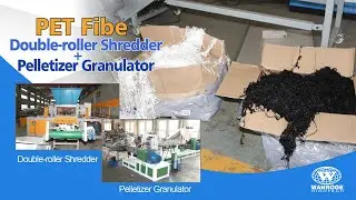 Polyester Fiber Double Roll Single Shaft Shredder Clothing/PP Fiber Noodle Type Pelletizer Machine