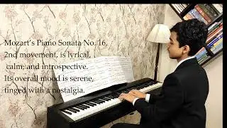 Mozart's Sonata 16, 2nd Movement: Played by Koji