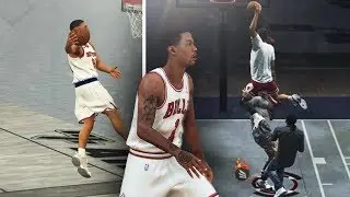 MVP Derrick Rose Contact Dunks!🌹 Best Playmaking Slasher build on nba 2k19!