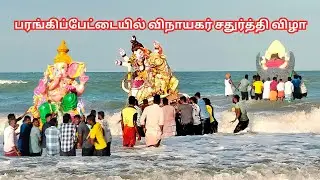  பரங்கிப்பேட்டையில் விநாயகர் சிலைகள் ஊர்வலமாக கொண்டு செல்லப்பட்டு கடலில் கரைக்கப்பட்டது