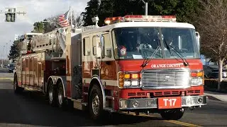 OCFA Truck 17 (Reserve) Responding