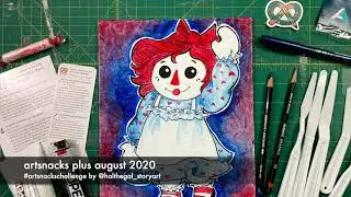 artsnacks challenge:  august 2020 time lapse painting video
