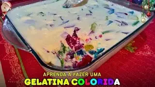 APRENDA a fazer uma GELATINA COLORIDA! 💛💚🩷