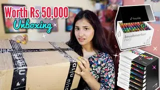 Unboxing Rs 50,000 Art Materials from POLAND 🇵🇱 Karin Marker Unboxing