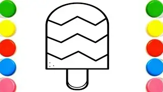 Cute Ice Cream 🍦🍨 Drawing, Painting & Coloring For Kids and Toddlers_ Kids Art