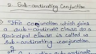 subordinating conjunction || subordinating conjunction class 8 || @Ayush44100 #education 