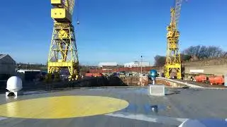 Manannan entering dry dock at Cammell Laird yard