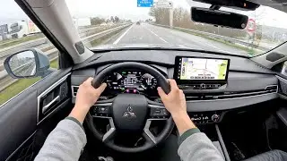 2025 Mitsubishi Outlander PHEV AWD 306 PS | Chill POV Drive Cruising in France, Fuel & Consumption