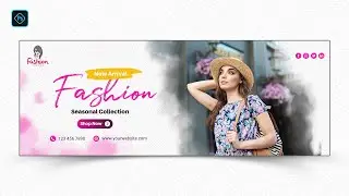 Fashion Sale Social Media Facebook Cover Design in Photoshop Tutorial