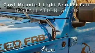 Cowl Mounted Light Bracket Pair for JL/JT Installation Guide