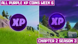 All 2 Purple XP Coins Locations Week 6! - Secret XP Coins Fortnite Chapter 2 Season 3