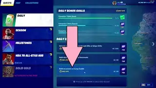 Build structures at Camp Cuddle Fortnite Quests