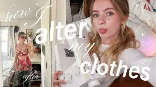 HOW TO ALTER YOUR CLOTHES ☆ sewing tutorial & vlog ✂️ transforming my wardrobe
