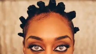 Bantu Knots | Curly Fro on 4b/4c Short Natural Hair