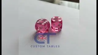 14mm and 16mm precision dice manufactured by customtables.eu with a miling machine CNC technology