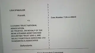 Lisa's Amended Complaint moves forward  to fight FORECLOSURE