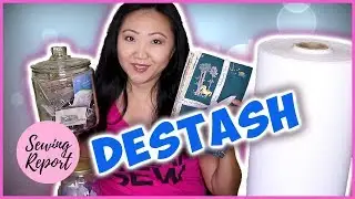 I'm Destashing Fabric + Sewing Supplies - GARAGE SALE TIME! | SEWING REPORT