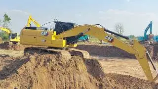 จัดเต็ม งานคาราบาว CAT 320GX PC210-10MO PC130-8 SUPER-XM  SK140LC-11 ดั้มหลายสิบคัน จัดให้