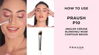 PRAUSH (Formerly PLUME) P10 - Angled Crease Blending/Nose Contour Brush