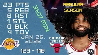 Coby White Player Full High Lowlights vs LAKERS 26 01 2026 NBA REGULAR SEASON Game