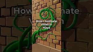 Animate Vines Growing in Maya .. #mayatips #autodeskmaya #sweepmesh #mayashorts #vineanimation