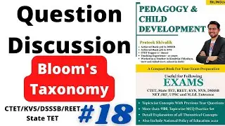 18 Bloom's Taxonomy || Prateek Shaivalik CDP Book Questions