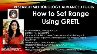 08 How to Set Range Using Gretl? (Gretl)(range)(Statistics)