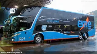Unidades transportes eme bus en terminal collao, concepci&oacute;n