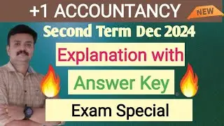 Plus one Accountancy/Second Term Exam Question paper with  Answer key 2024