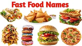  20 Fast Food Names in Hindi and English | Kids Learning 