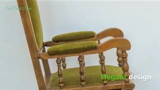 Edwardian Upholstered Oak Rocking Chair