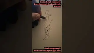 #timelapse daily pose sketch exercise #ancientgreekstatues #drawingposes