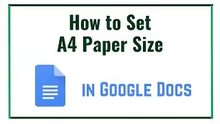 Как установить размер бумаги А4 в Google Docs