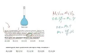 2. Tema - 1. B&ouml;l&uuml;m - Test 4 &ndash; Derişim Birimleri (Molarite, ppm) &ndash; s testi