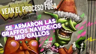 SE ARMARON LOS GRAFFOS NAVIDE&Ntilde;OS colaboraci&oacute;n con Uker ,gask ,Ori&oacute;n #grafitti #leongto #graffart 