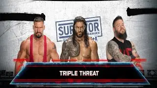 TRIPLE THREAT  MATCH: Roman Reigns vs Bron Breakker vs Kevin Owens : SURVIVOR SERIES (WWE 2K25)