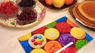 ШОКОЛАДНЫЕ БЛИННЫЕ С ТВОРОГОМ И ФРУКТАМИ! PANCAKE ROLLS with cream and fruit