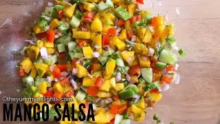 Mango salsa recipe (Mexican) | Fresh mango salsa recipe | Mango salad recipe | Salsa recipe