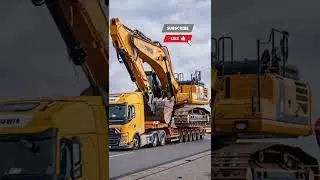 Epic Heavy Equipment Transport #USAConstruction #CanadaConstruction #ExcavatorTransport #viral