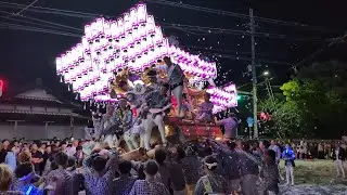 【HD高画質】でんでん 車庫入れ 錦織 だんじり 2 南河内だんじり祭 錦織神社 令和7年 2025年‎10月‎12日