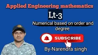 Numerical of order  and degree 