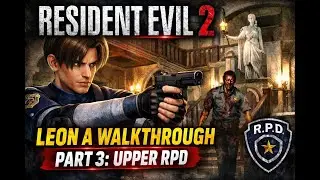 Resident Evil 2 Classic (PS1) | Leon A Story Walkthrough Part 3, Upper Parts or RCPD