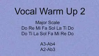Vocal Warm Up 2 Gb Major Scale