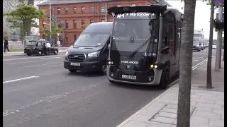 Me subo al autob&uacute;s lanzadera sin conductor Harlander del Titanic Quarter de Belfast. Una primicia...