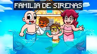 TENIENDO una FAMILIA de SIRENAS 🧜‍♀️🌊😱 BEBÉ NOOB en MINECRAFT