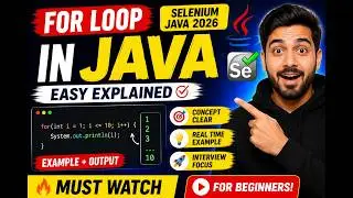 193. for loop in Java (Selenium Java 2026)