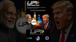 UPI Overtakes VISA in 2025! ₹24 Trillion Transactions&ndash;A Fintech Revolution🤑#FintechWar #UPI #shorts